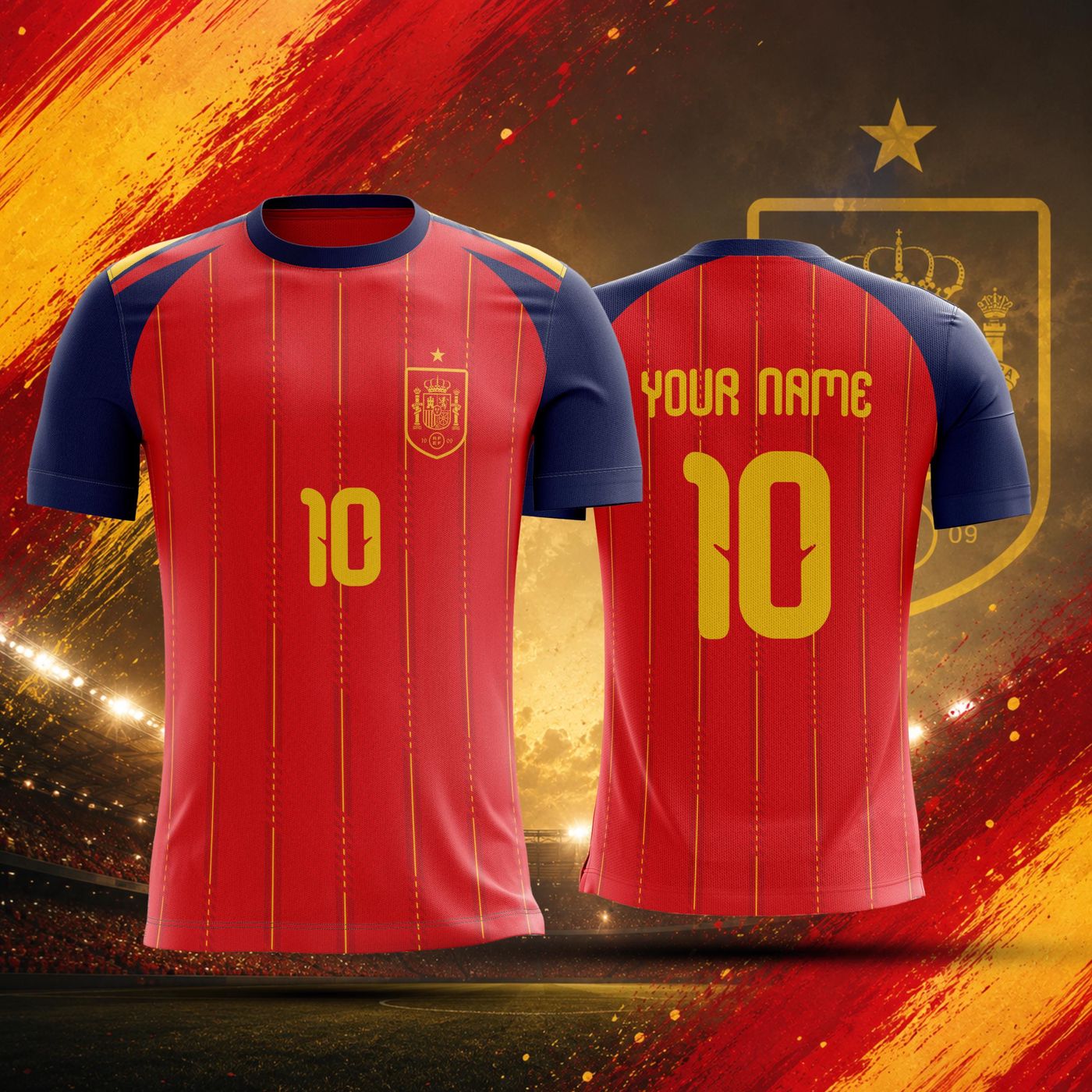 Personalized Spain 2026 Soccer Jersey, Spain Football Shirt, Game Day Outfit