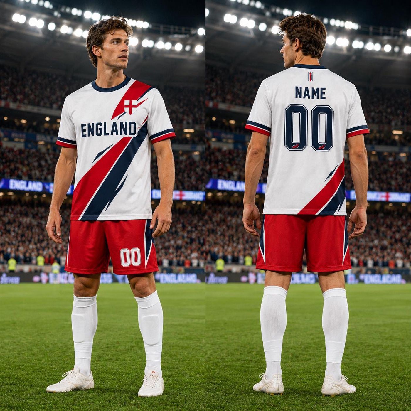 Personalized England Soccer Jersey, Custom Name Football Shirt, Game Day Jersey